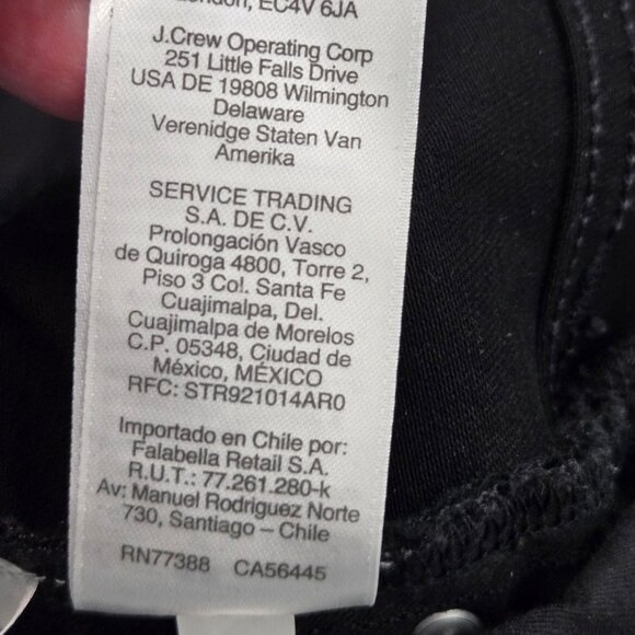 J.Crew Size 29 Petite 9" Billie Demi Boot Crop Jeans in Stay Black Wash Stretchy - Picture 10 of 12